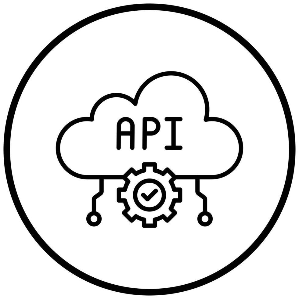 estilo de icono de API vector