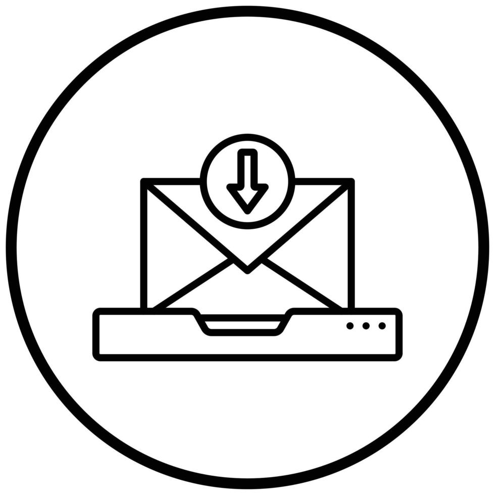 Inbox Icon Style vector