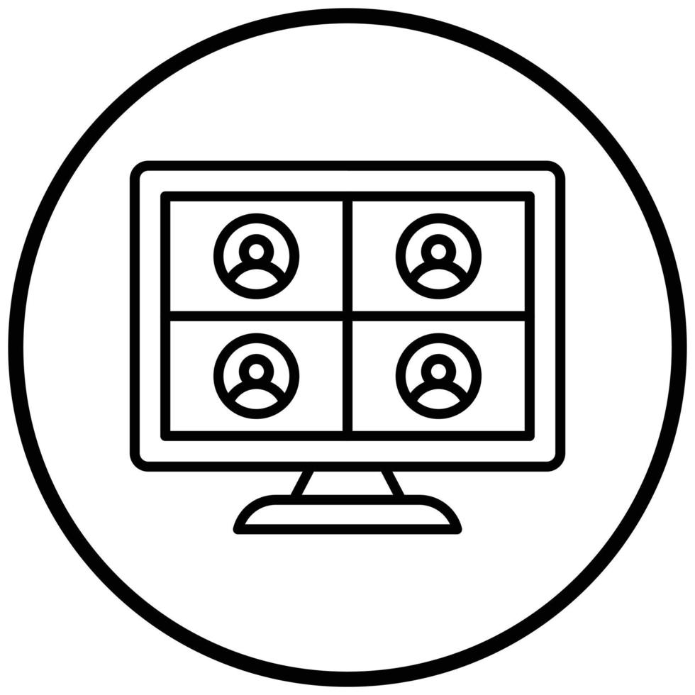 Online Meeting Icon Style vector