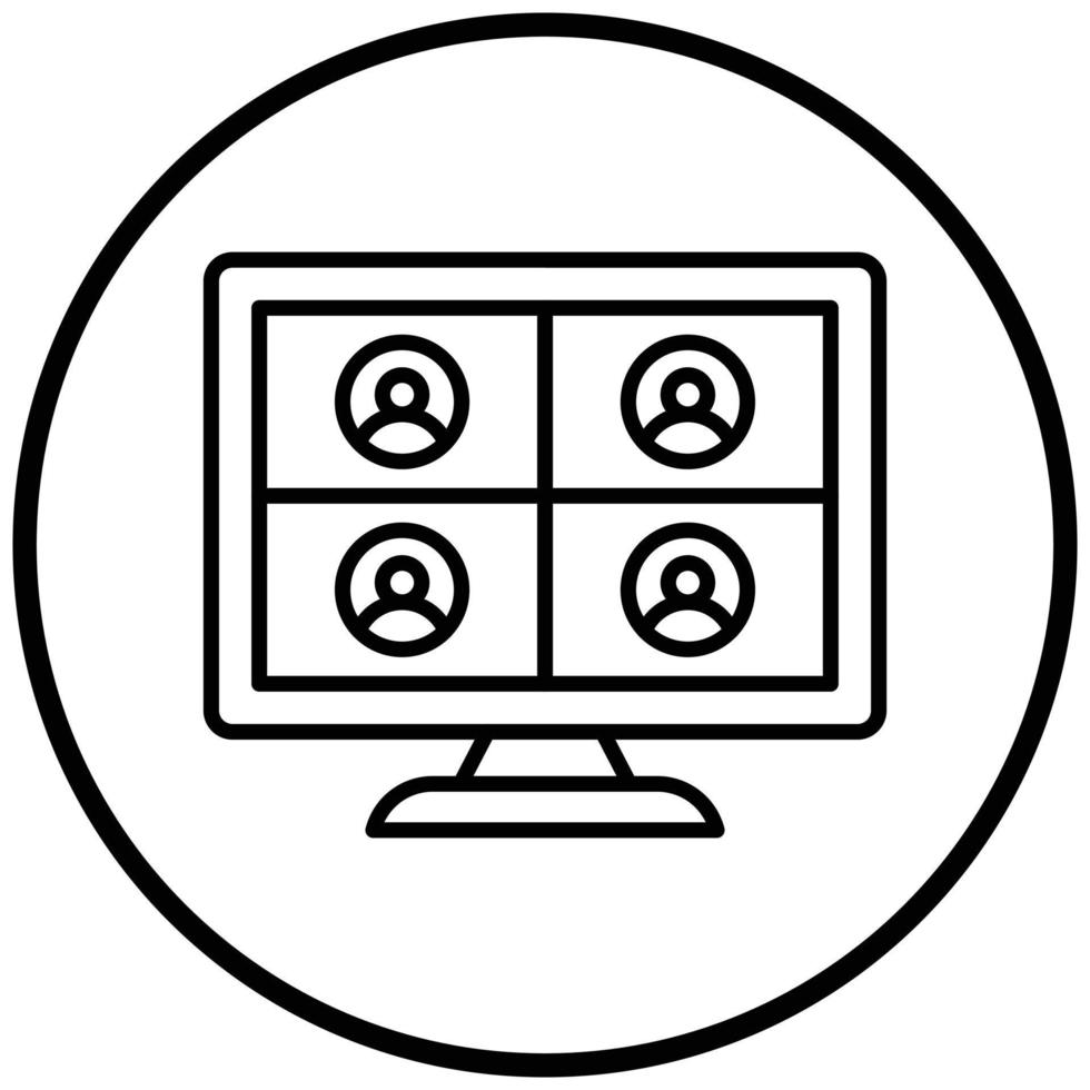 Online Meeting Icon Style vector