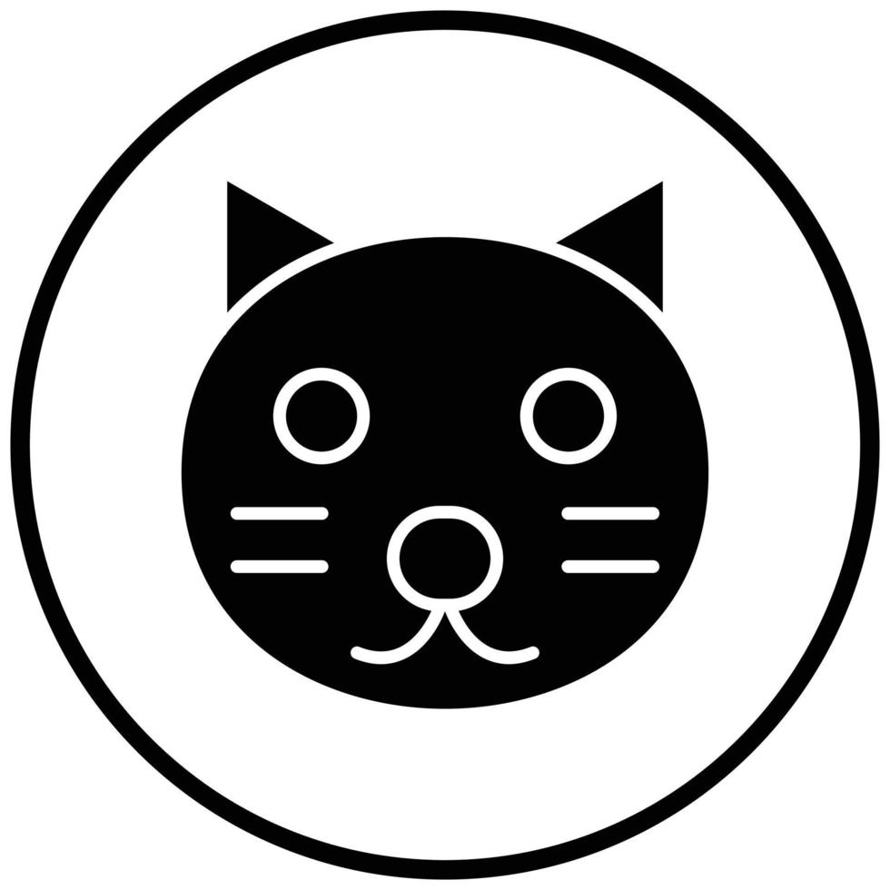 estilo de icono de gato vector