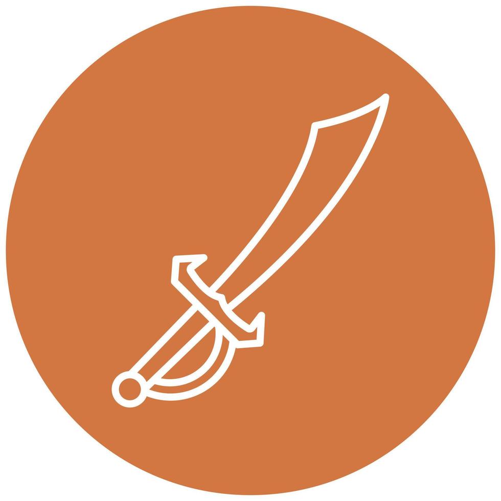 Pirate Knife Icon Style vector