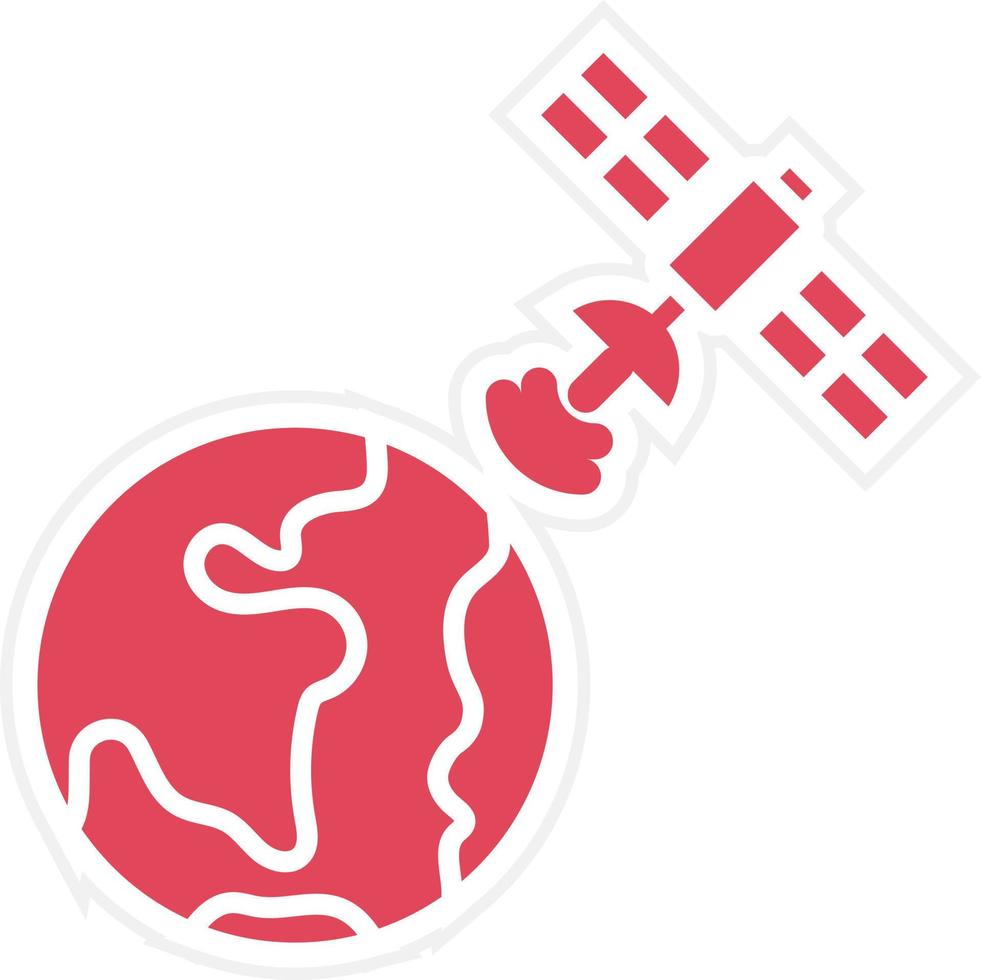 Satellite Earth Icon Style vector
