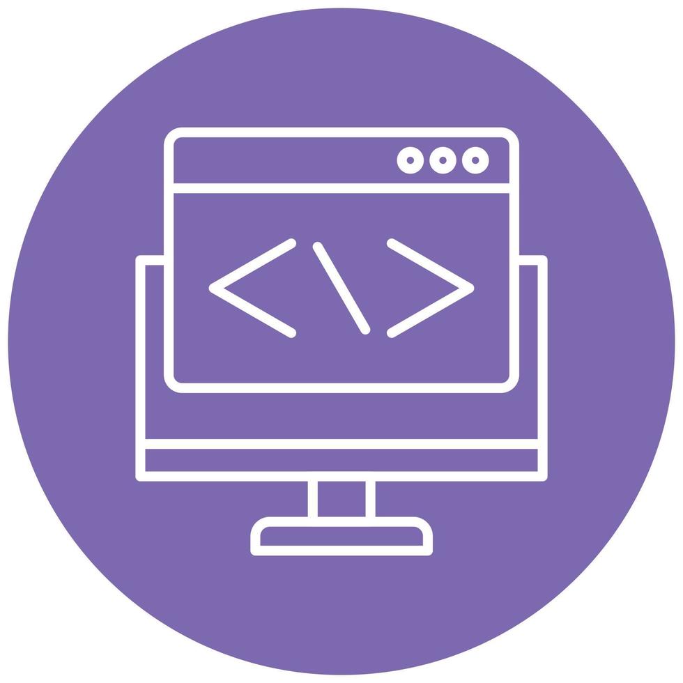 Web Programming Icon Style vector