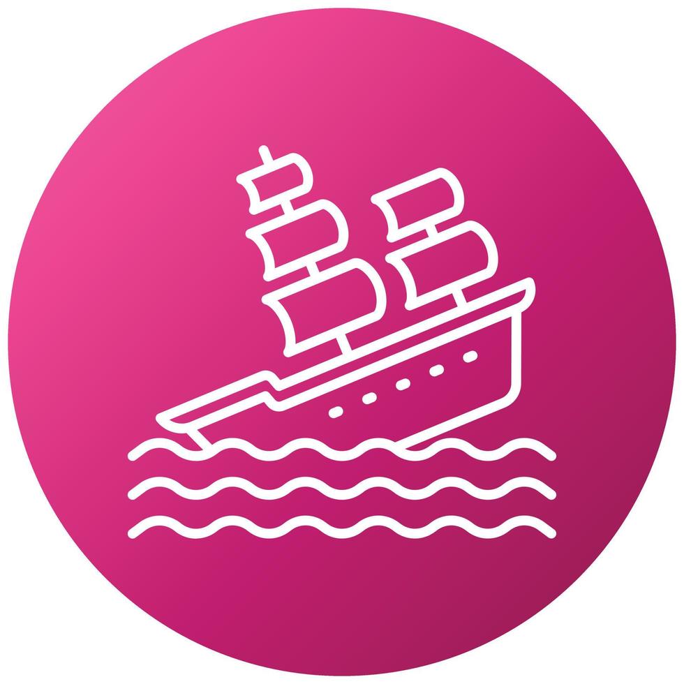Shipwreck Icon Style vector