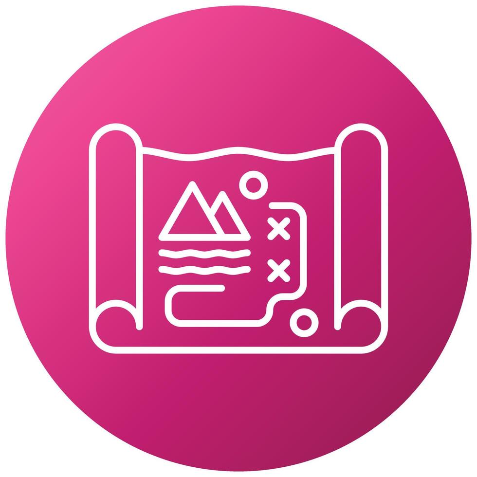 Treasure Map Icon Style vector