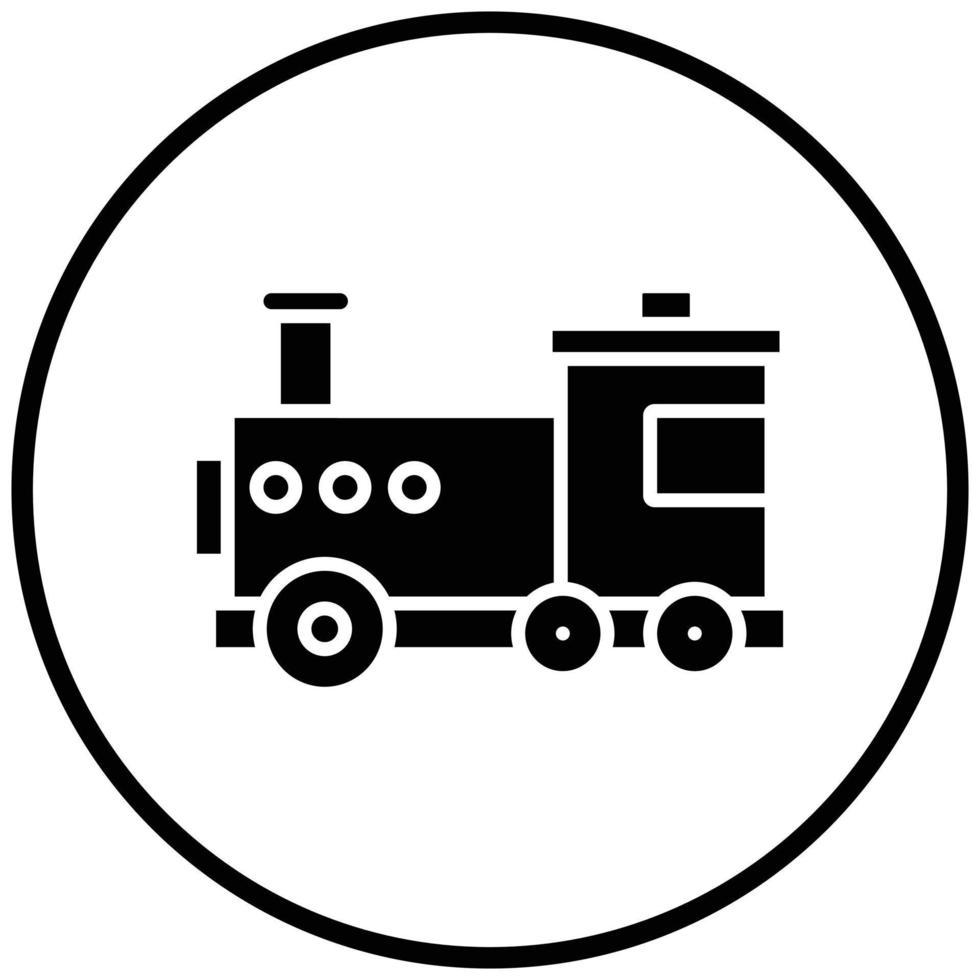 estilo de icono de juguete de tren vector