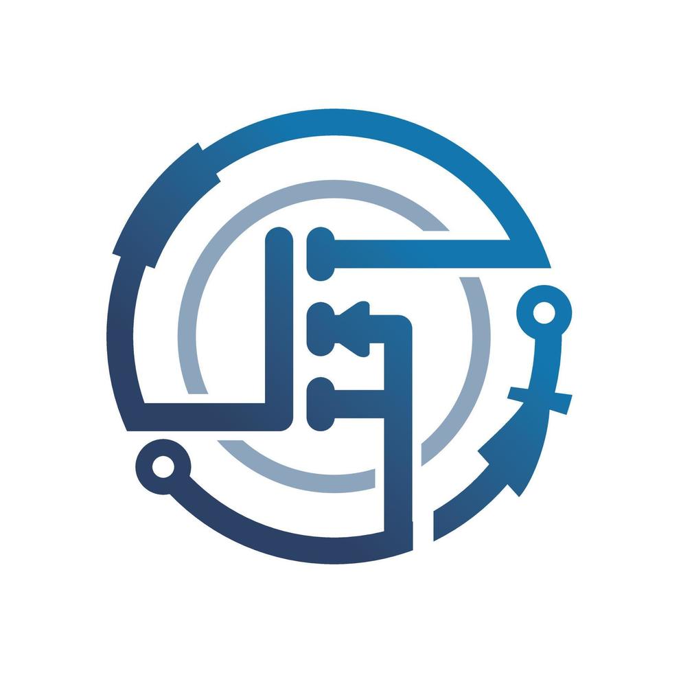 Electronic logo design illustration vector