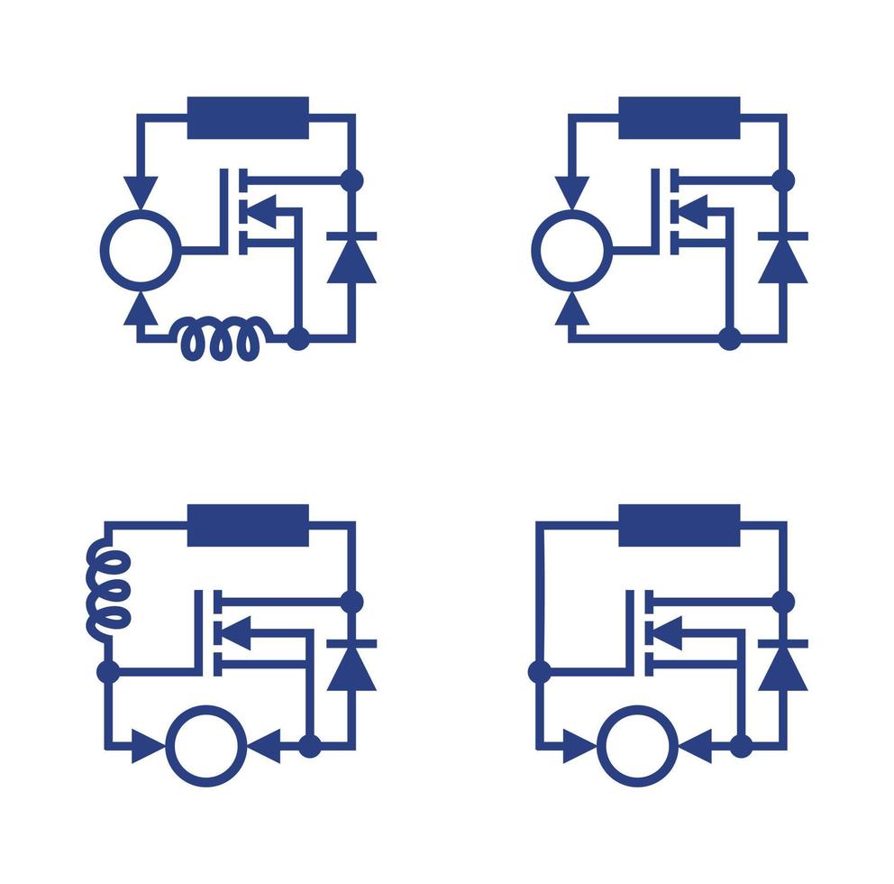 Electronic circuit design illustration vector