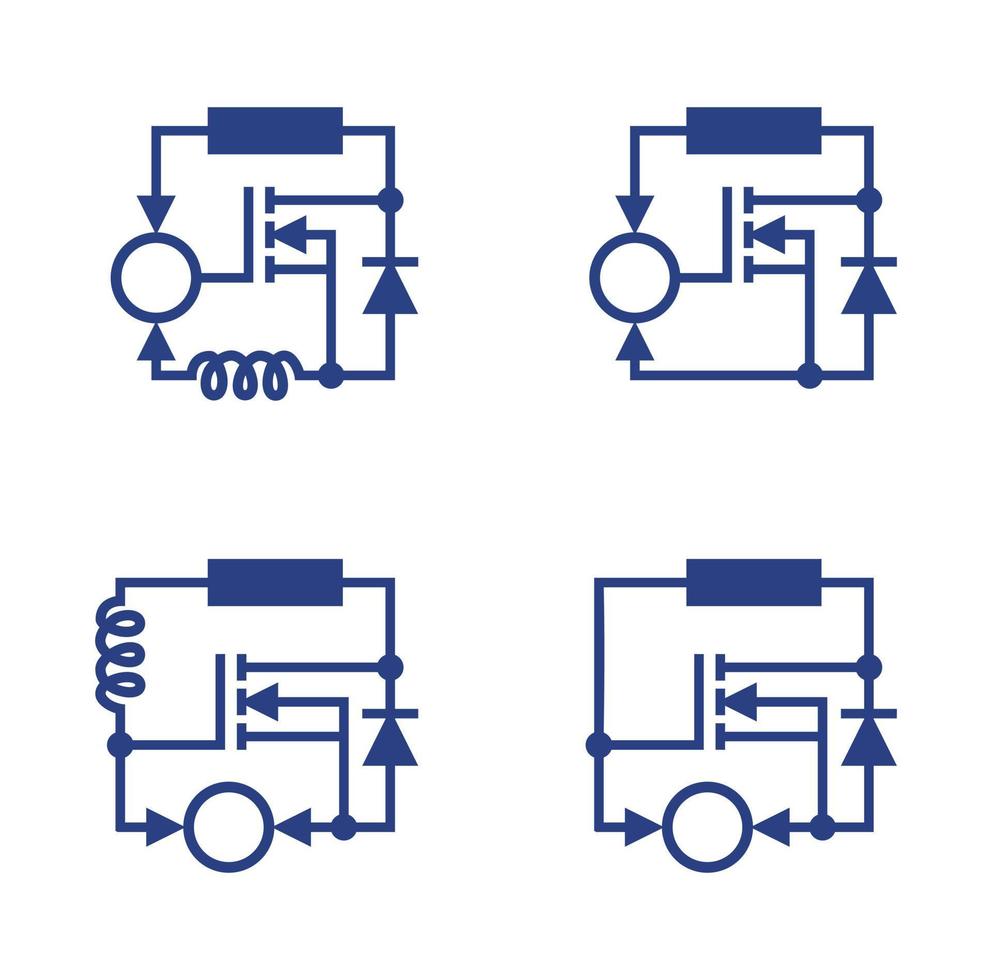 ilustración de diseño de circuito electrónico vector