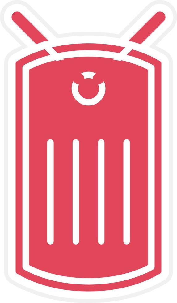 Army Dog Tag Icon Style vector