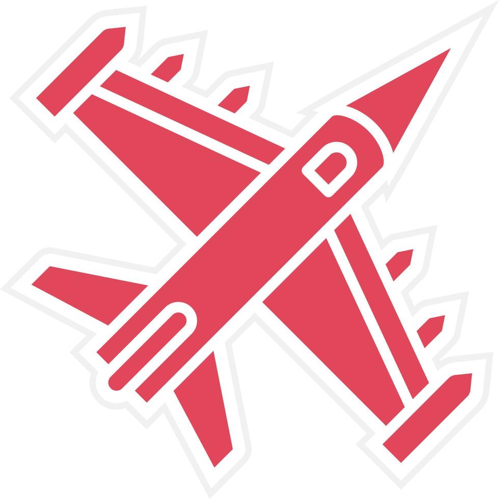 Army Jet Icon Style vector