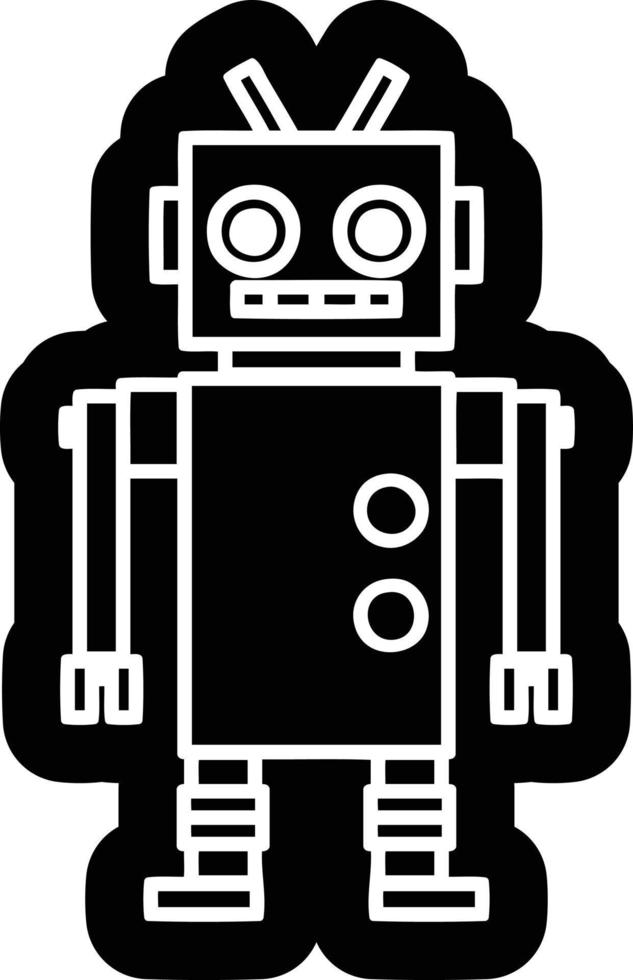 dancing robot icon vector
