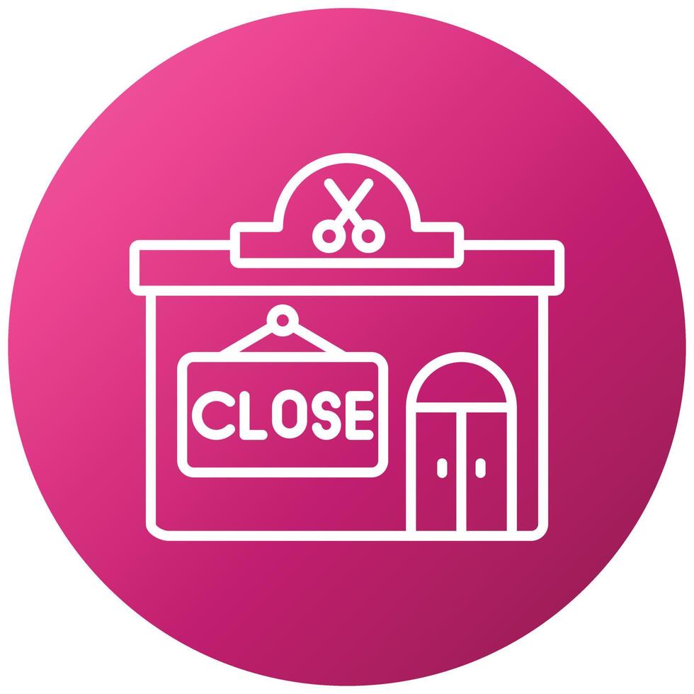 Close Shop Icon Style vector