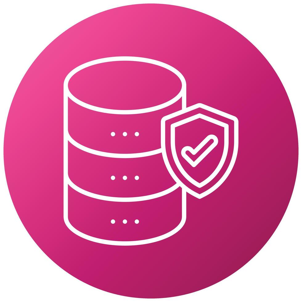 Database Security Icon Style vector