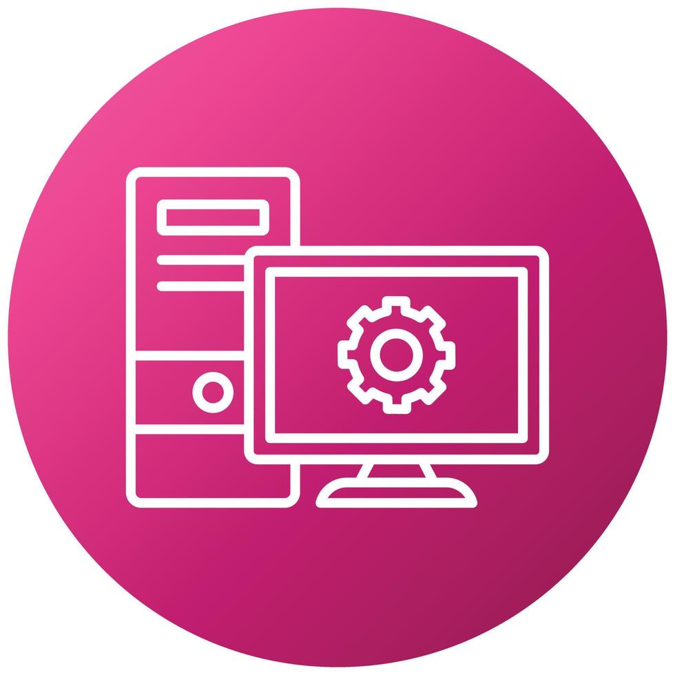 Workstation Icon Style vector