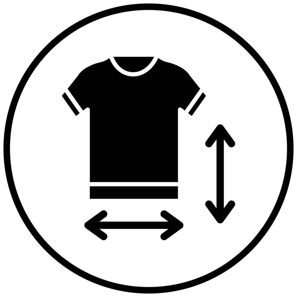 Clothes Measurement Icon Style vector