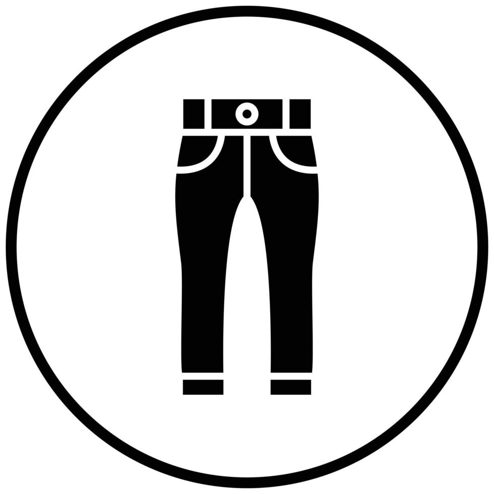 estilo de icono de pantalones vector
