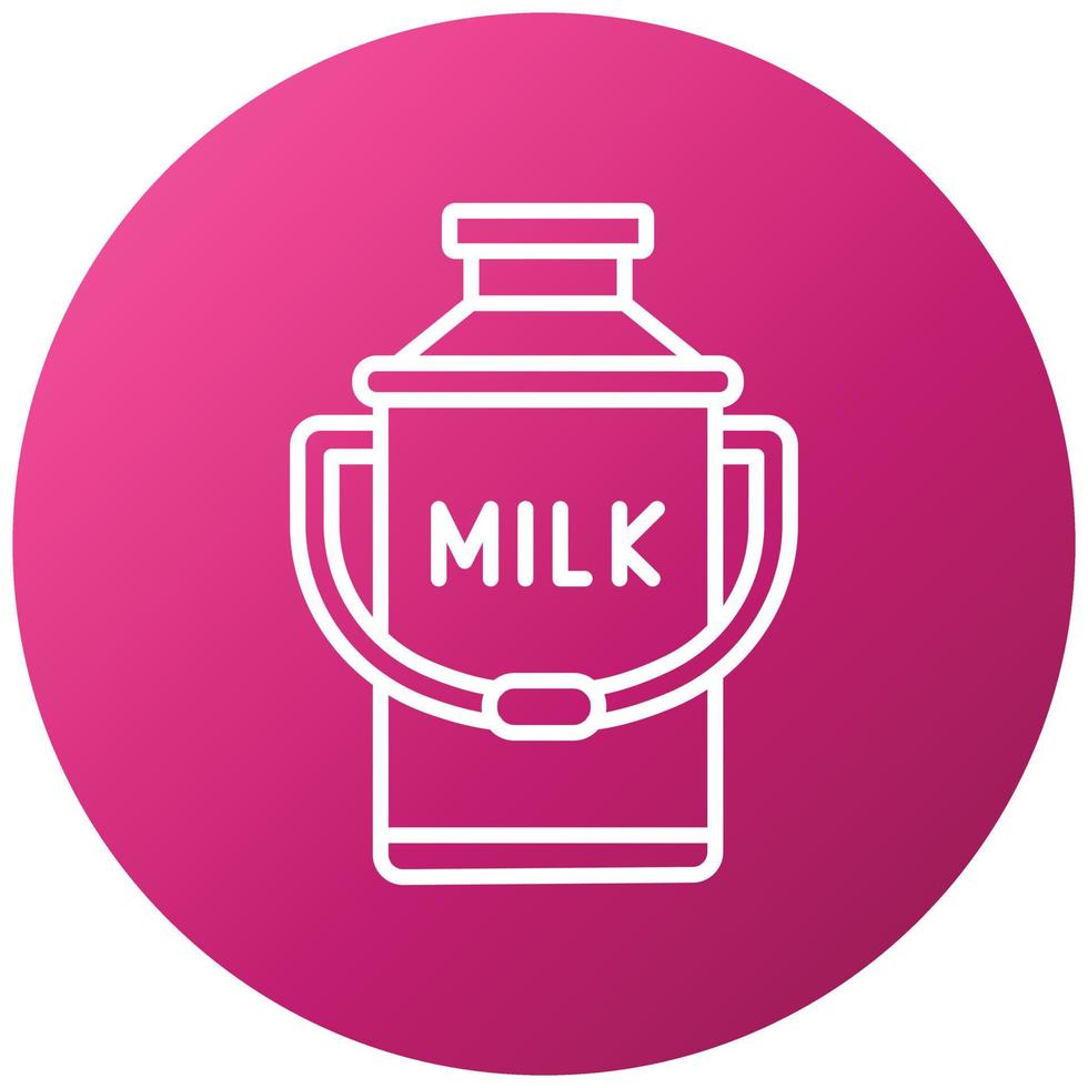 Milk Bucket Icon Style vector