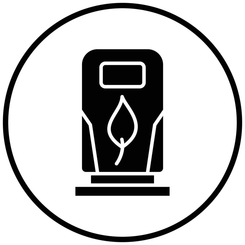 estilo de icono de combustible ecológico vector