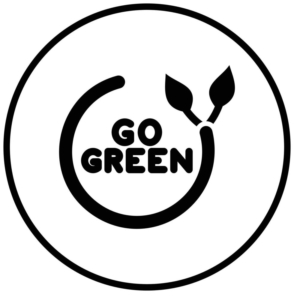 Go Green Icon Style 8748496 Vector Art at Vecteezy