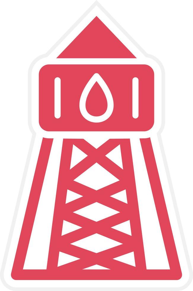 Water Tower Icon Style vector