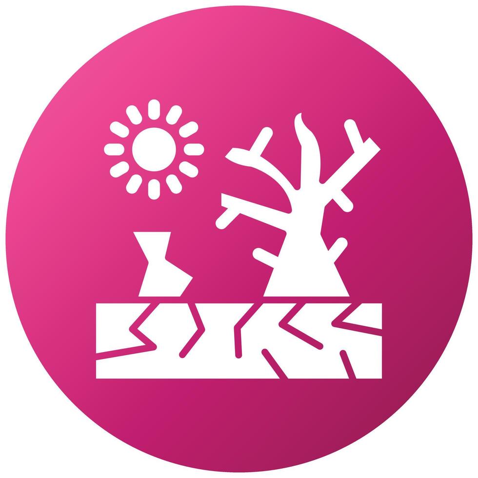 Desertification Icon Style vector