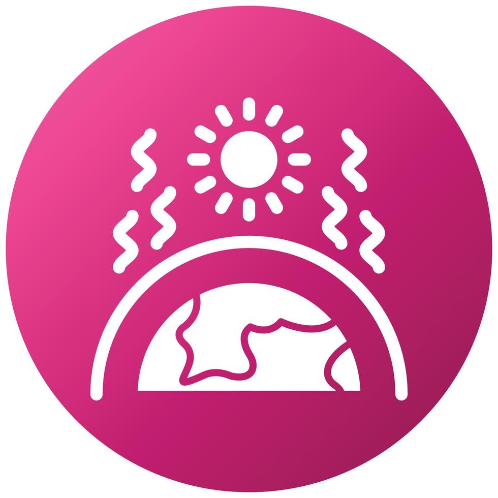 Greenhouse Effect Icon Style vector