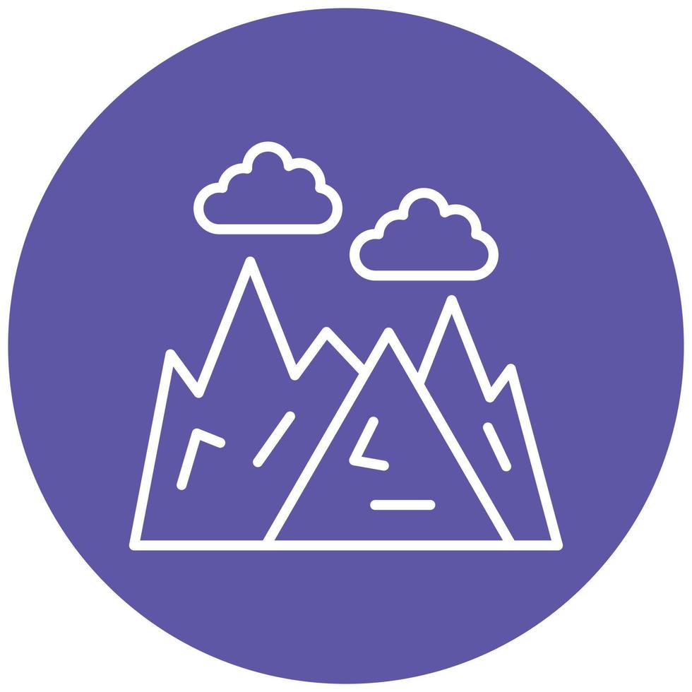 estilo de icono de montaña salvaje vector