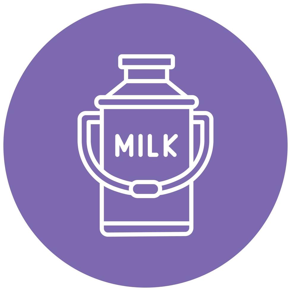 Milk Bucket Icon Style vector