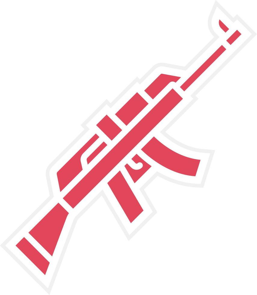 estilo de icono de rifle vector