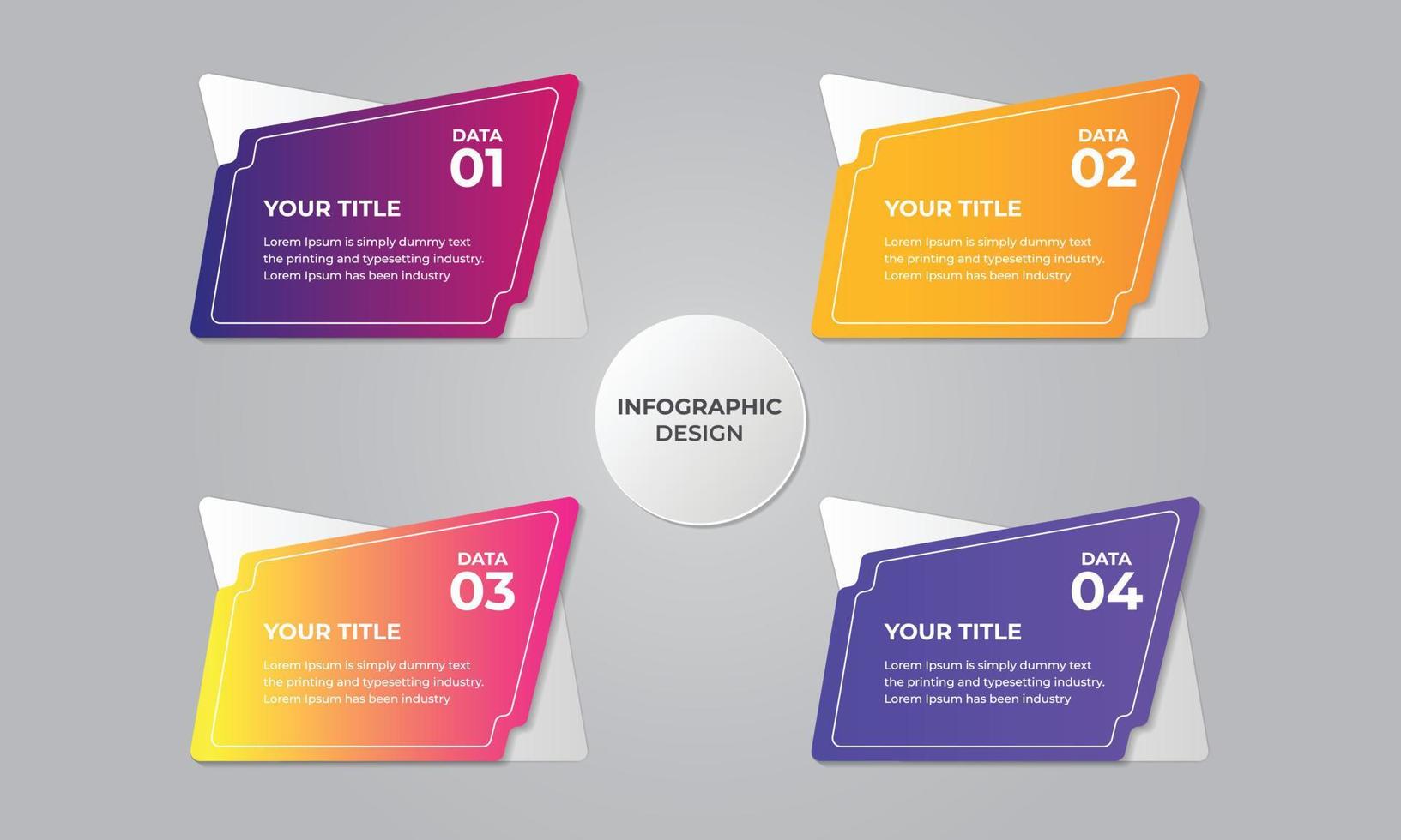 plantilla de diseño de infografías empresariales mínimas y modernas. vector