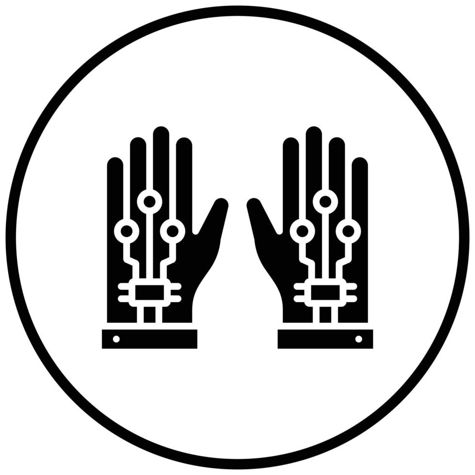 Wired Gloves Icon Style vector