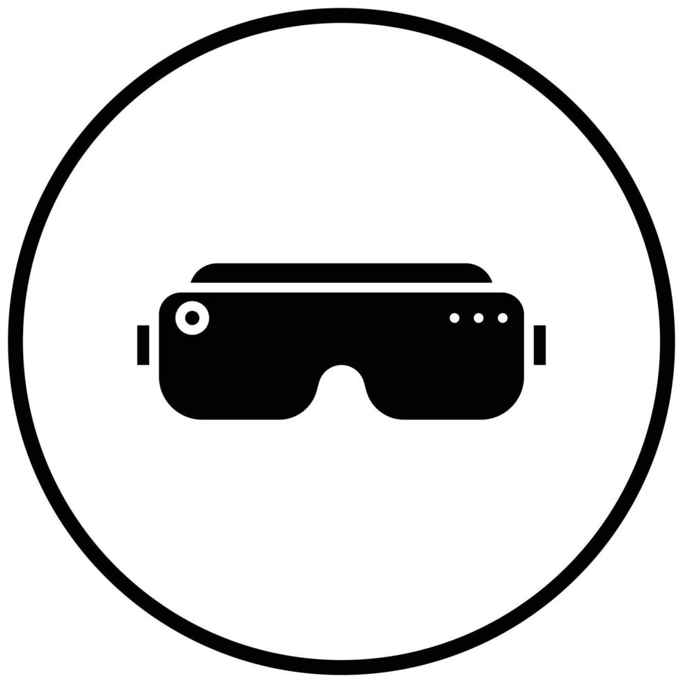 estilo de icono de realidad virtual vector