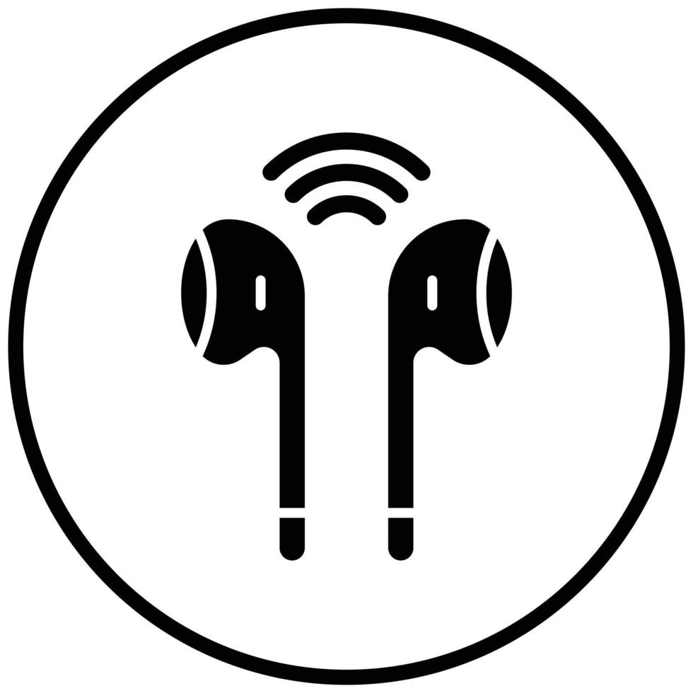 Wireless Earphones Icon Style 8748689 Vector Art at Vecteezy