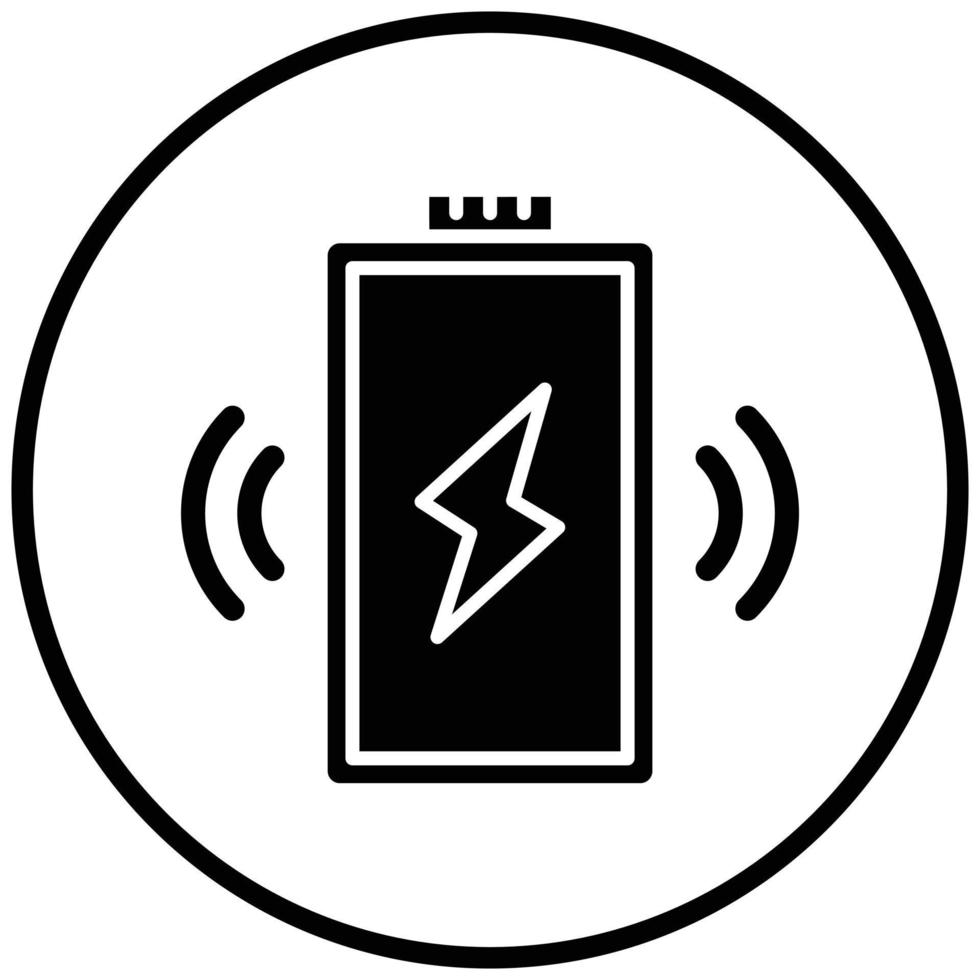 Wireles Battery Icon Style vector