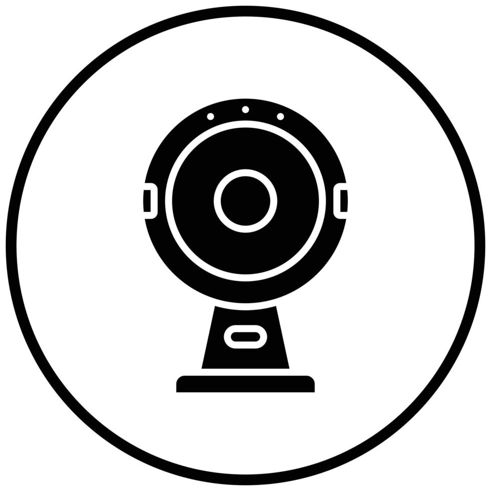 Round Webcam Icon Style vector