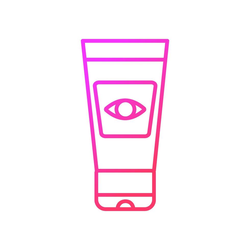 Eye cream gradient linear vector icon. Beauty product. Moisturizing cream. Anti wrinkles and puffiness product. Thin line color symbol. Modern style pictogram. Vector isolated outline drawing