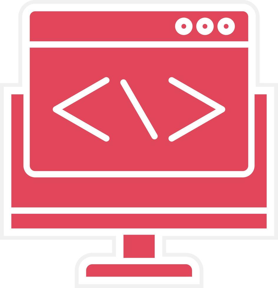 estilo de icono de programación web vector