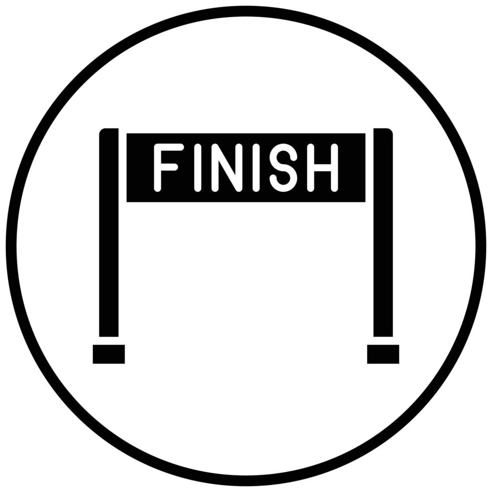 Finish Glyph Black Circle Style vector