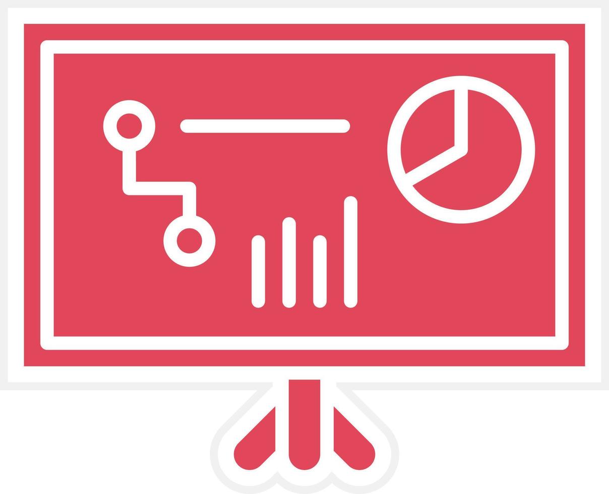 Statistics Presentation Icon Style vector