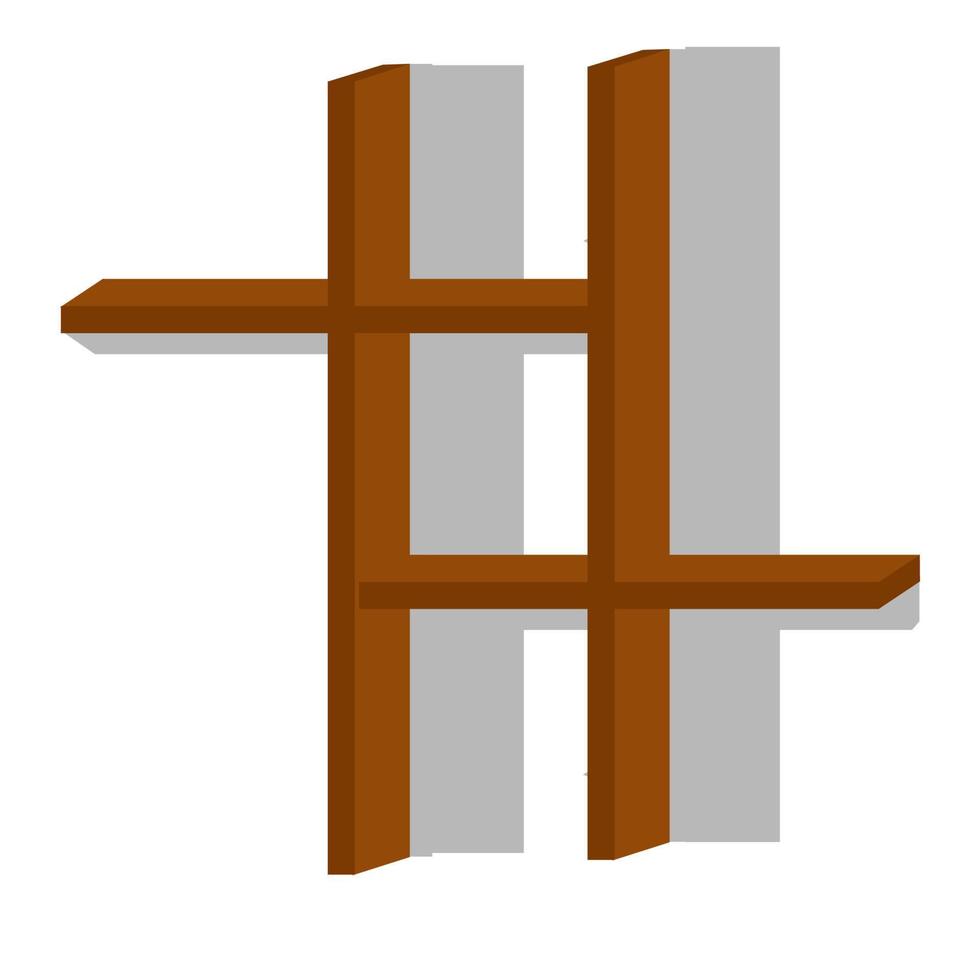Wood shelf or frame vector