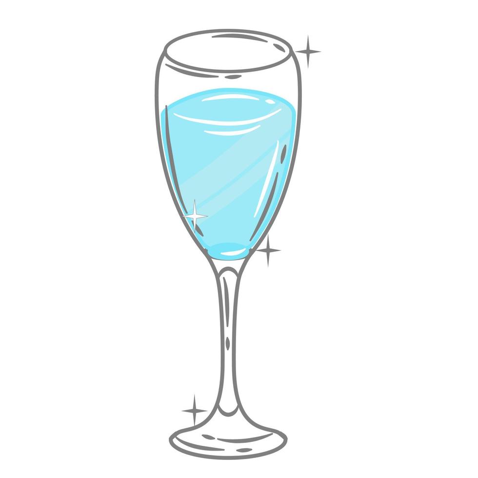 Bar glassware vector