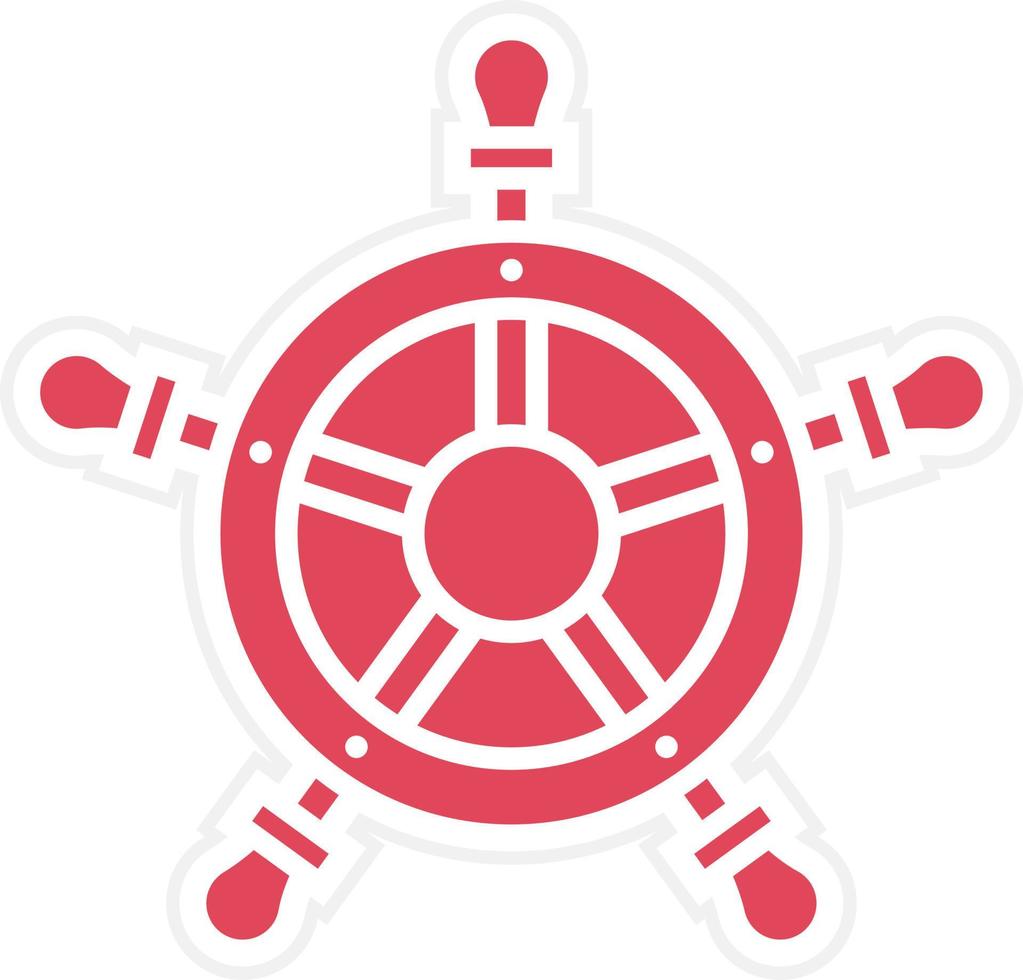 Ship Wheel Icon Style vector