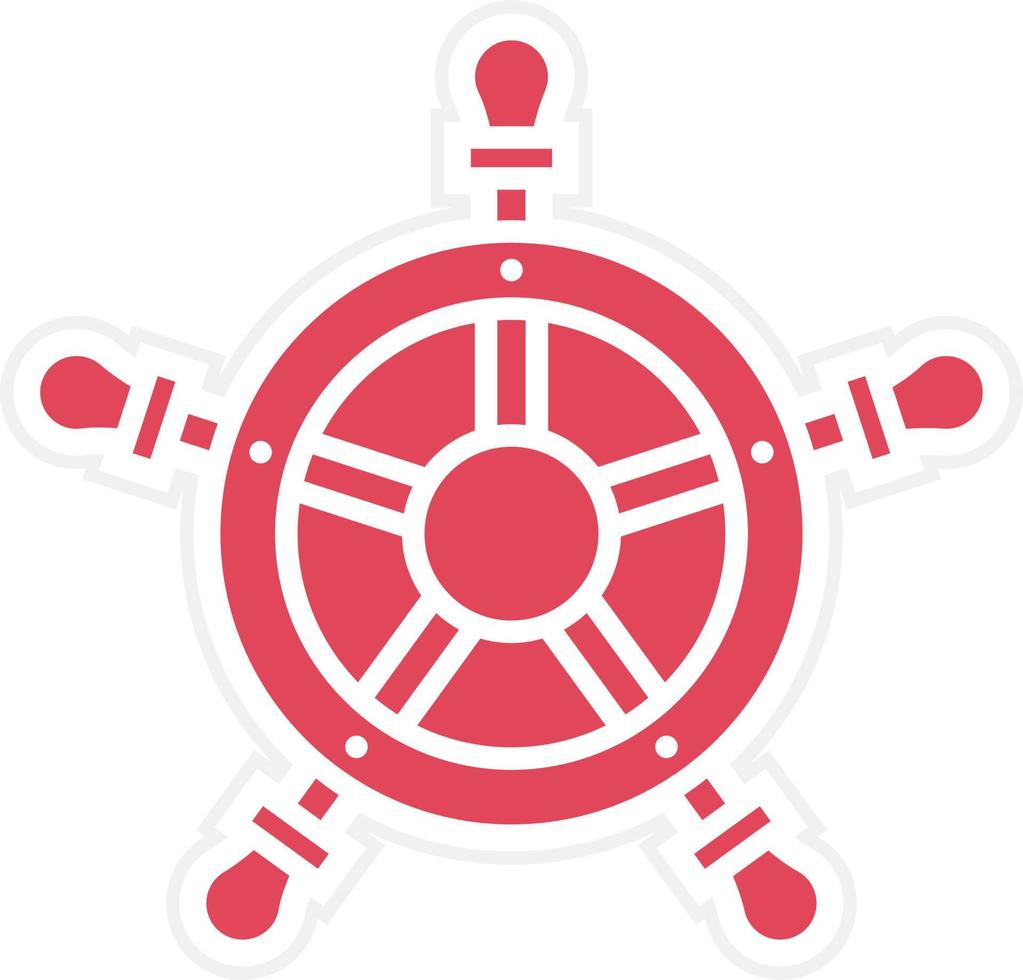 Ship Wheel Icon Style vector