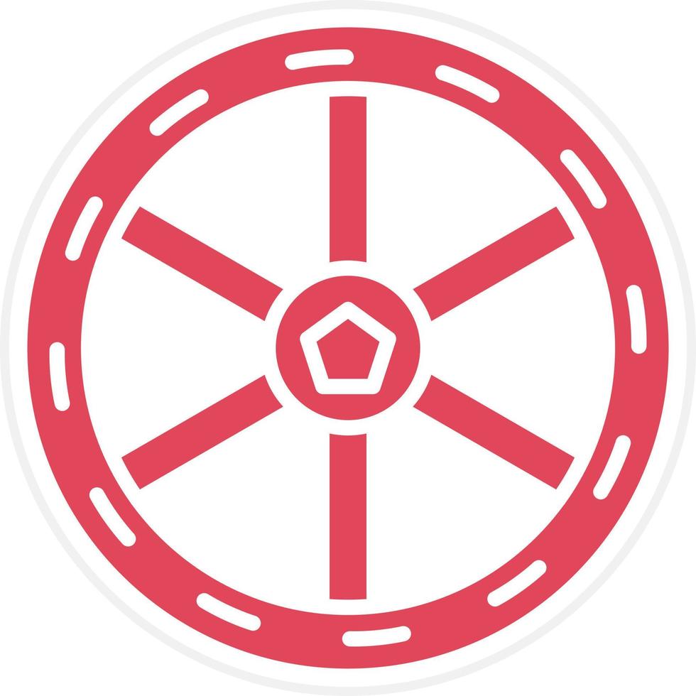 Wooden Wheel Icon Style vector