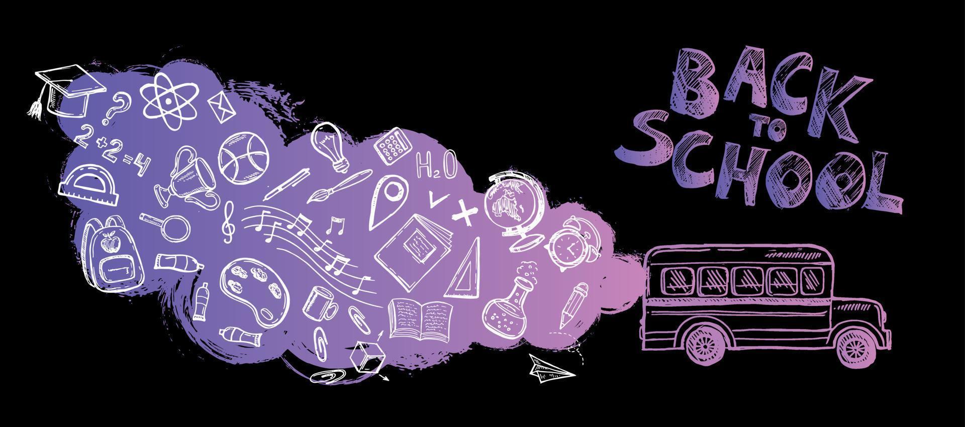 Back to School. Hand drawn illustration. vector