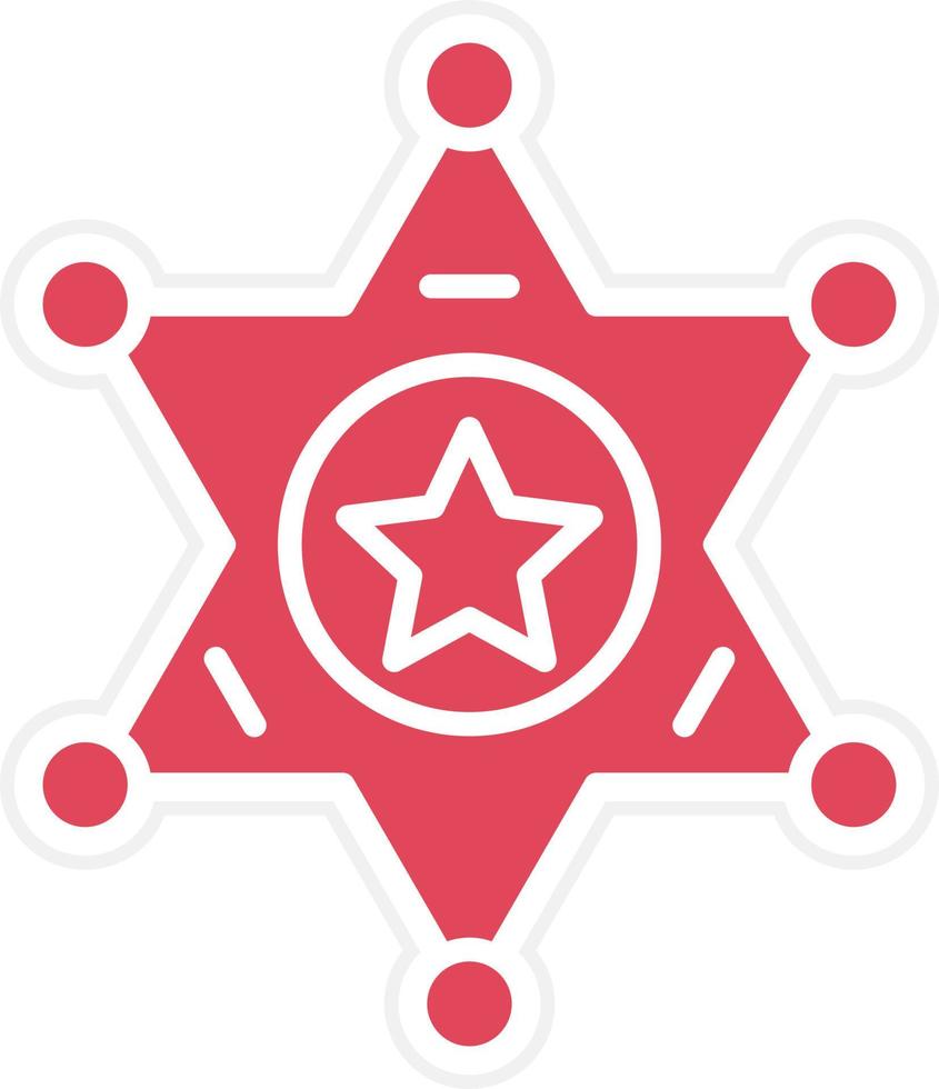 Sheriff Icon Style vector