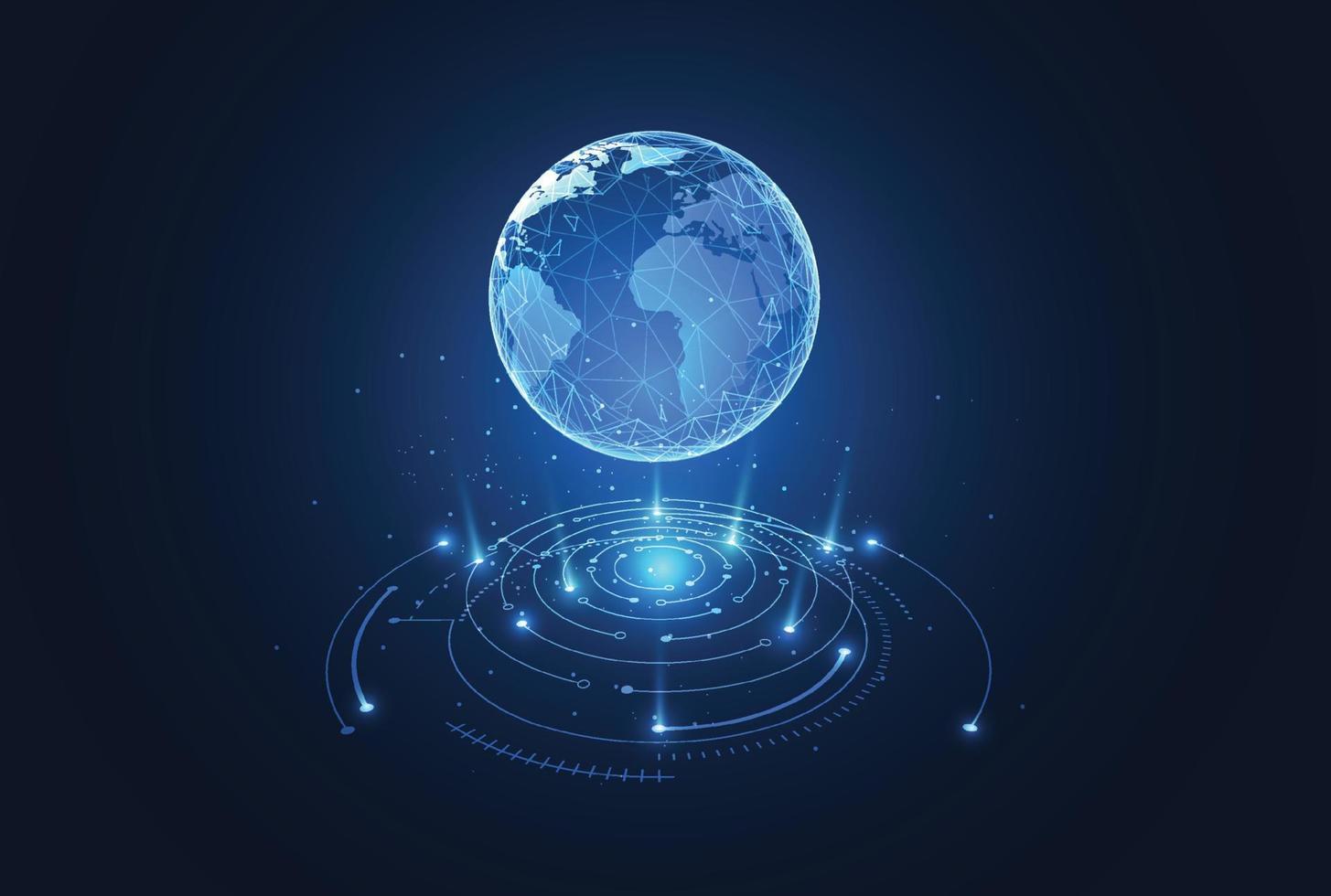 Global network connection. World map point and line composition concept of global business. Vector Illustration