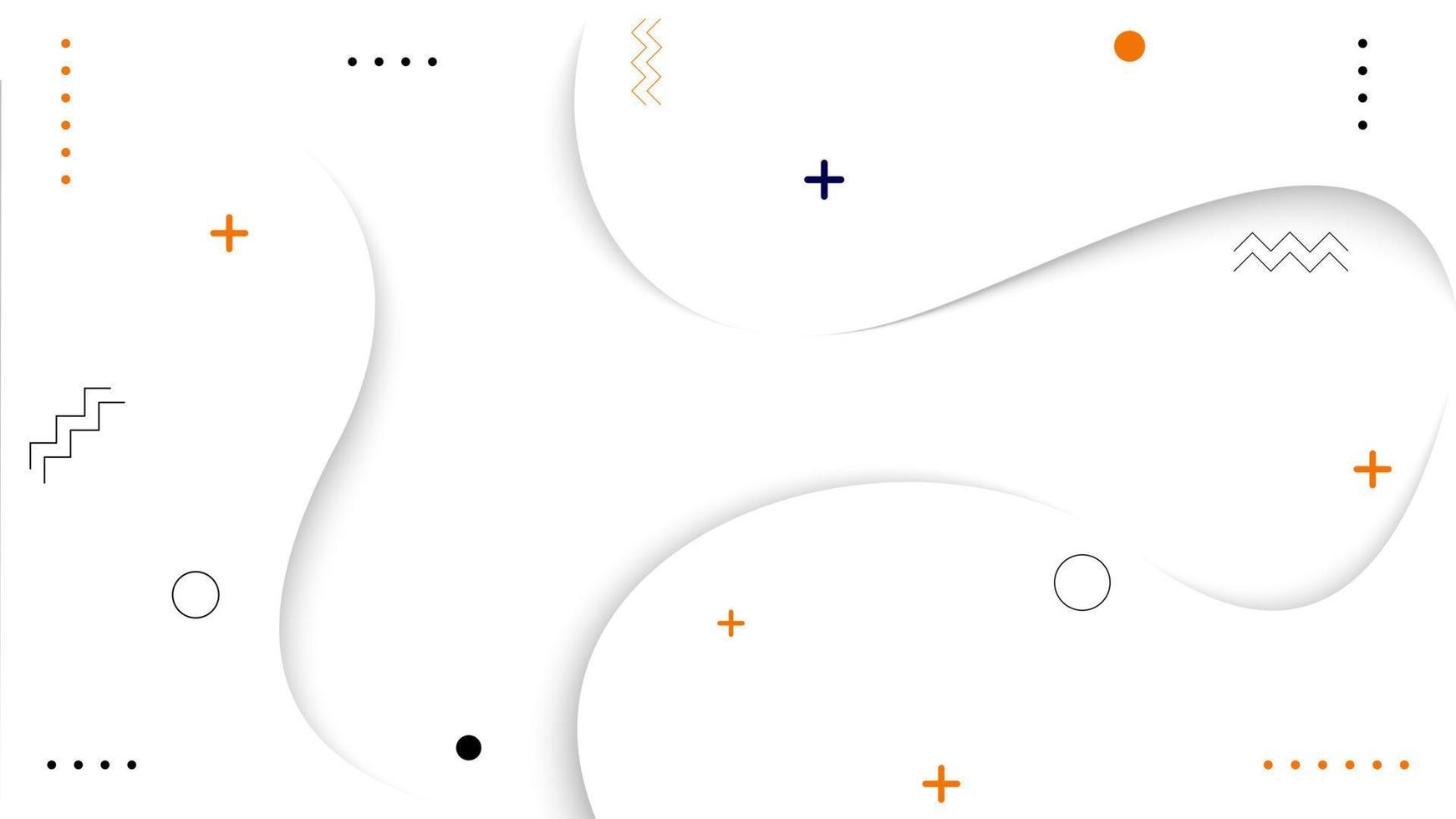 Minimalist liquid shape background design. White geometric background with abstract elements. Vector